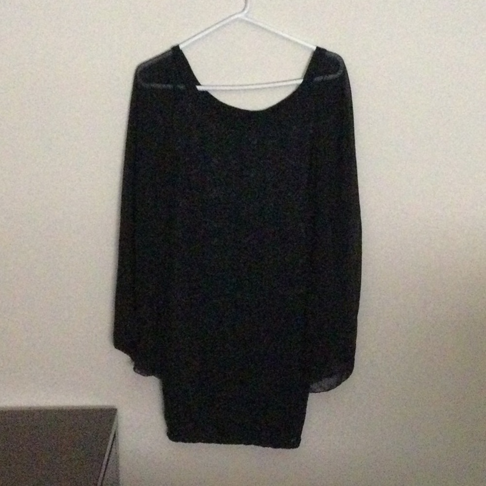 Black mini dress